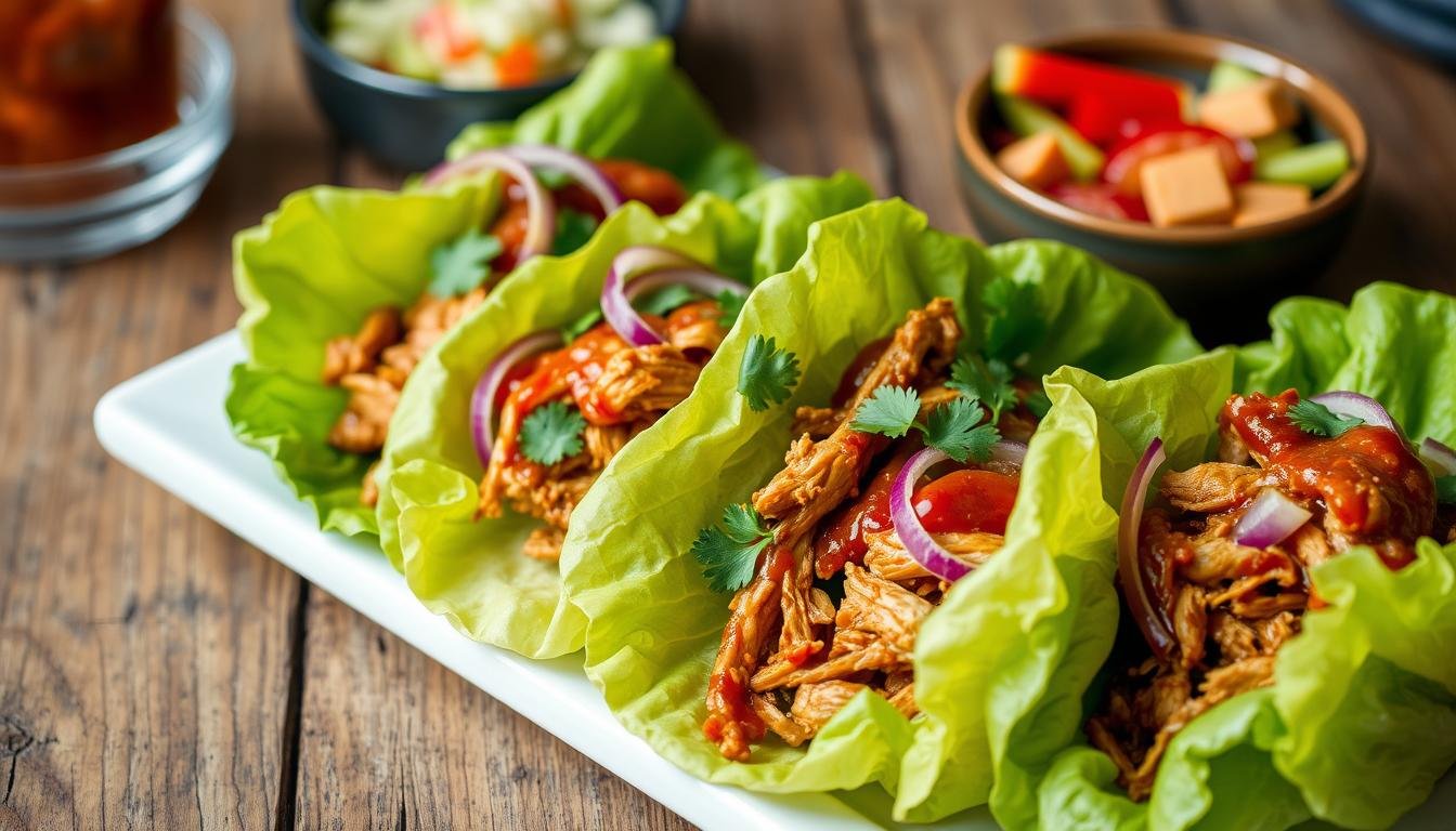 BBQ Pulled Chicken Lettuce Wrap