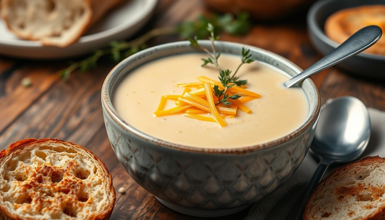 Creamy Cauliflower & Cheddar Soup