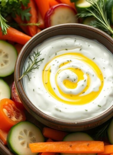 Creamy Garlic Herb Yogurt Dip