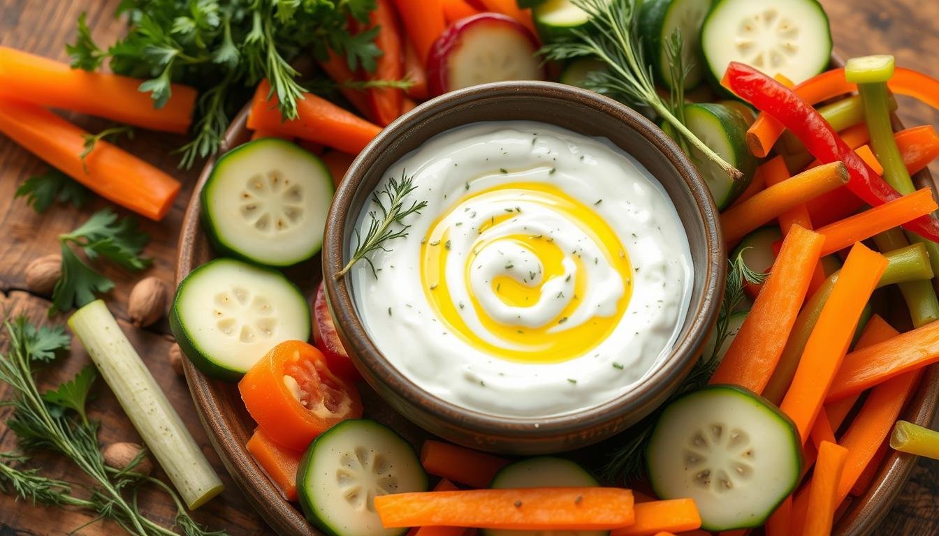 Creamy Garlic Herb Yogurt Dip