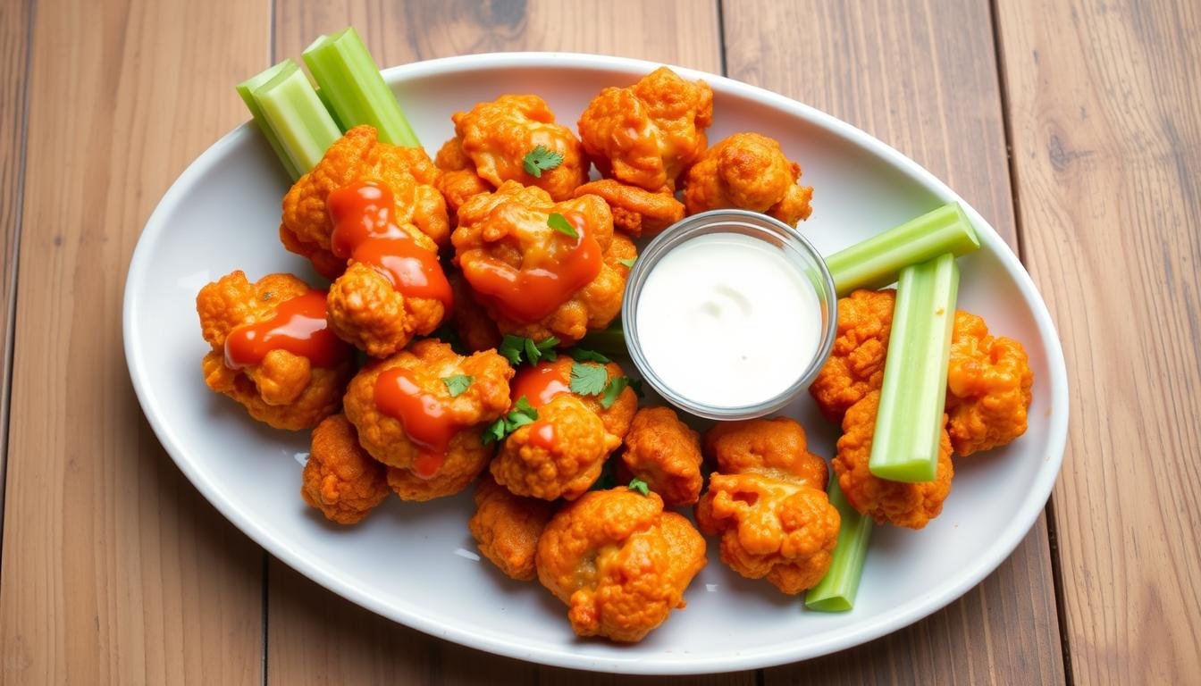 Crispy Air-Fried Cauliflower Buffalo Wings