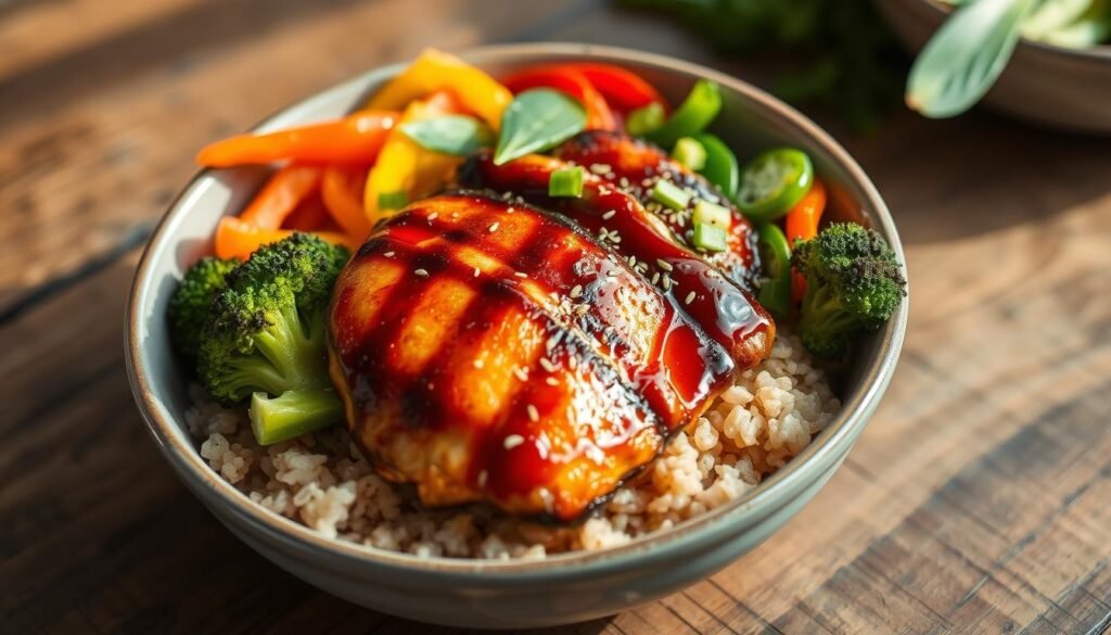 Fitness Nutrition with Chicken Teriyaki Bowl