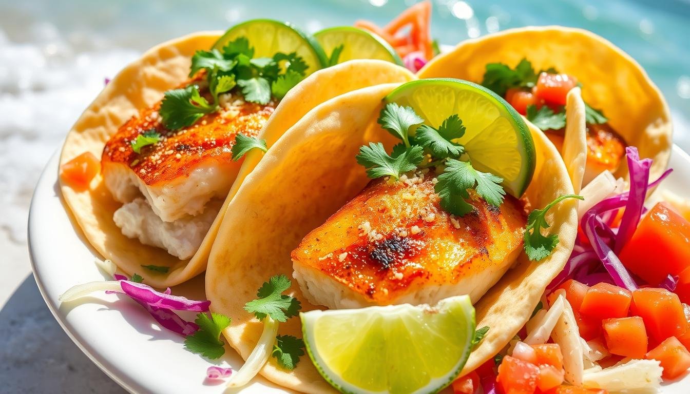 Garlic Lime Fish Tacos