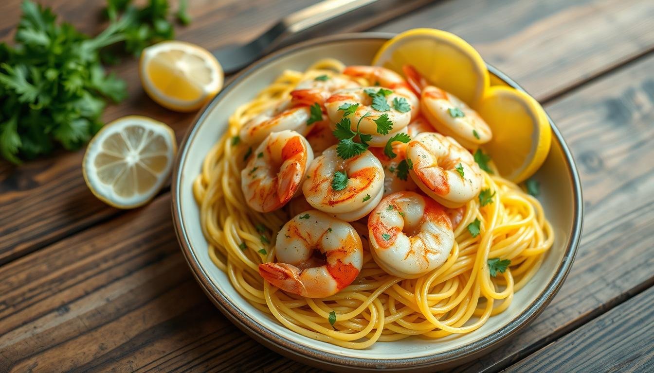 Garlic Shrimp & Spaghetti Squash