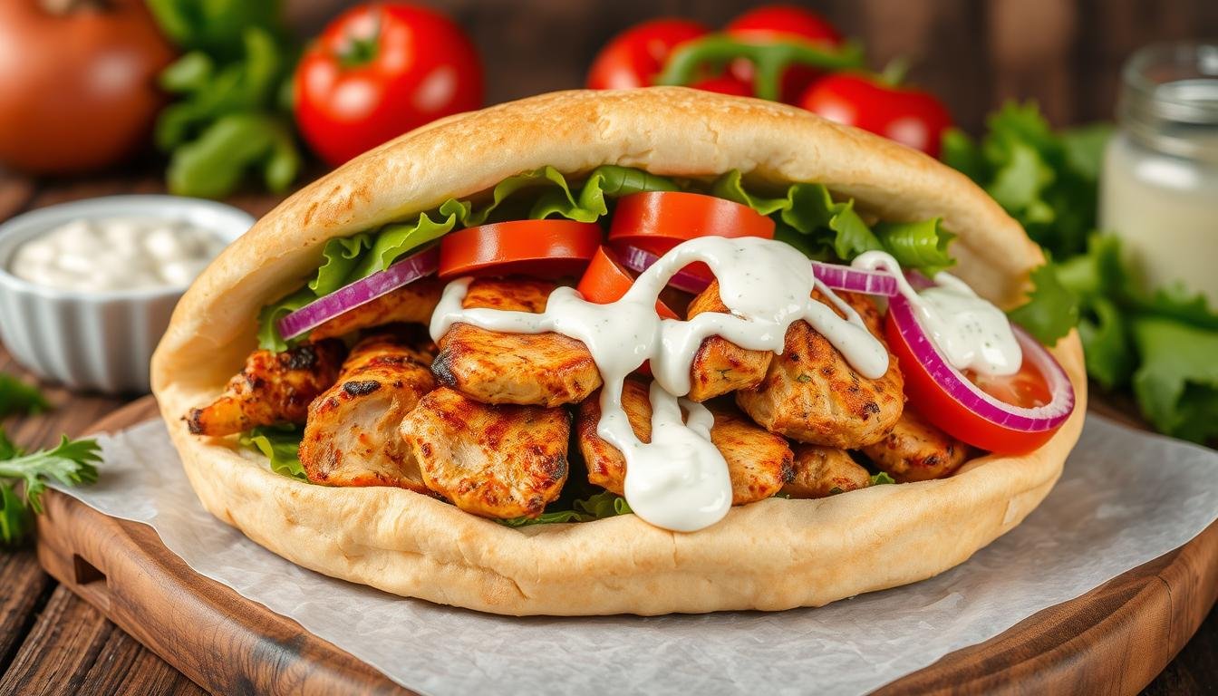 Greek Chicken Pita Sandwich