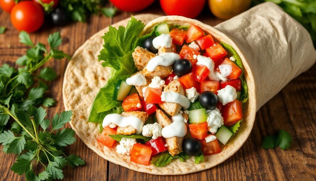 Greek Chicken Salad Wrap recipe