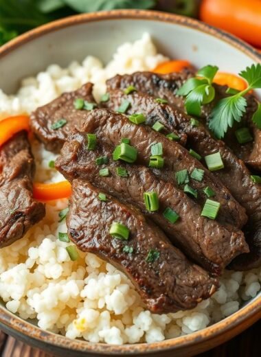 High-Protein Beef & Cauliflower Rice Bowls