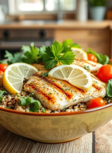 High-Protein Lemon Herb Chicken Bowls