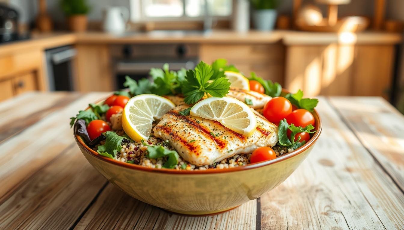 High-Protein Lemon Herb Chicken Bowls