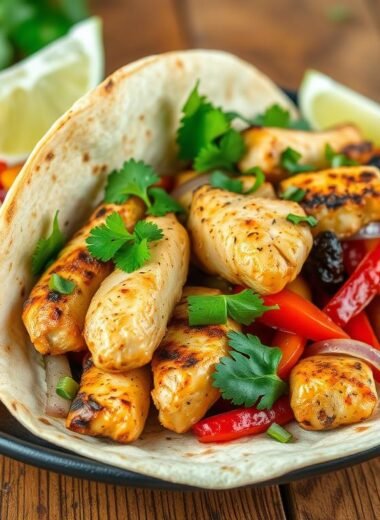 High-Protein, Low-Carb Chicken Fajitas