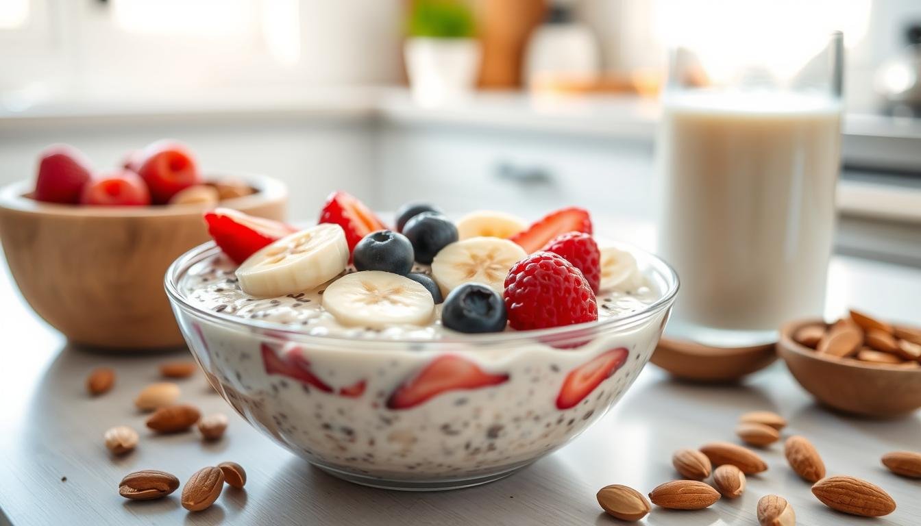 High-Protein Overnight Oats with Chia Seeds