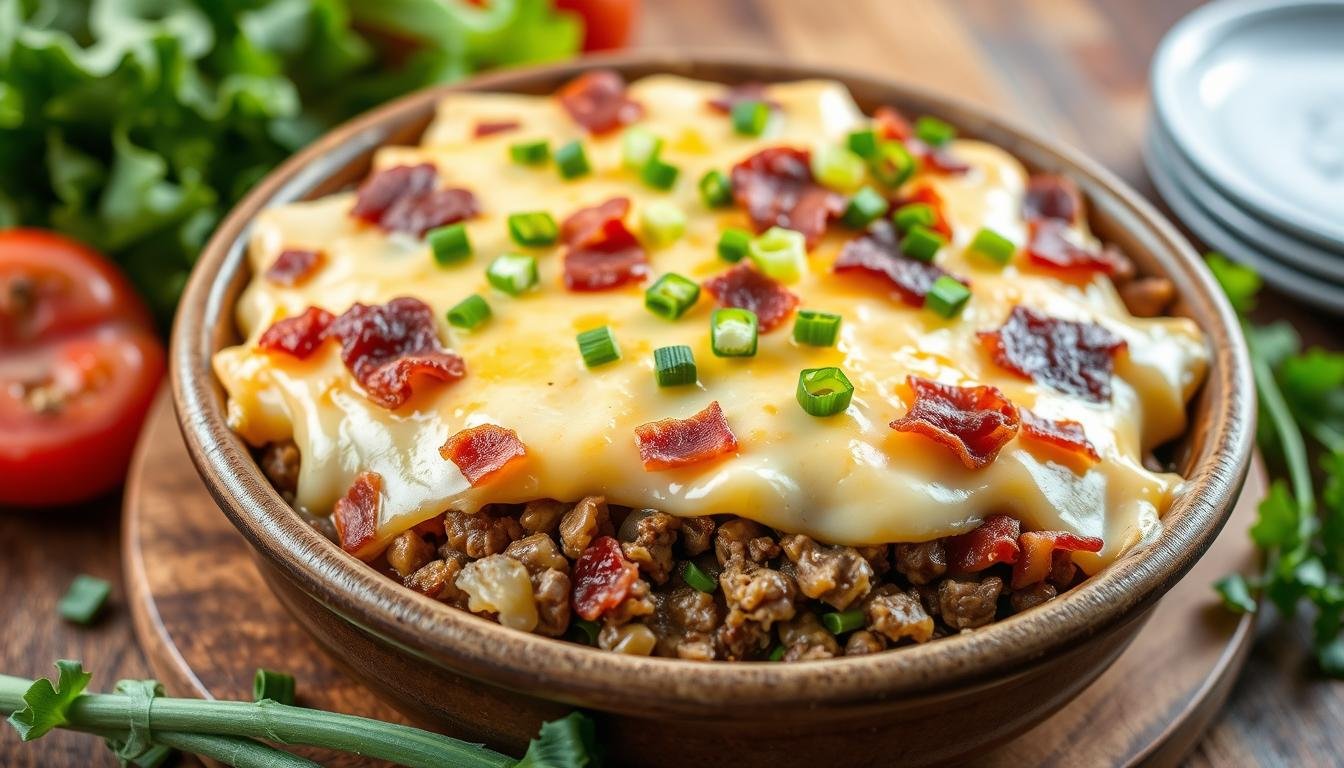 Keto Bacon Cheeseburger Casserole