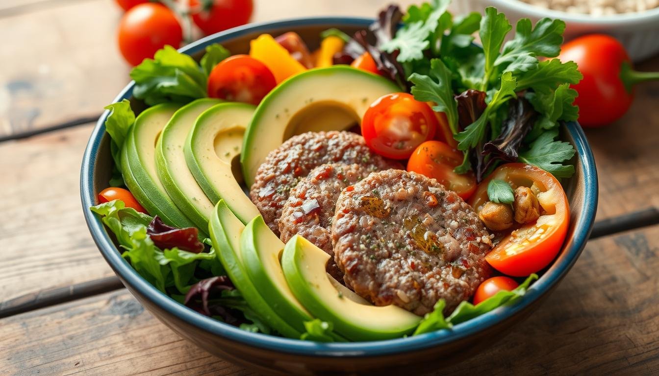 Lean Beef & Avocado Burger Bowl