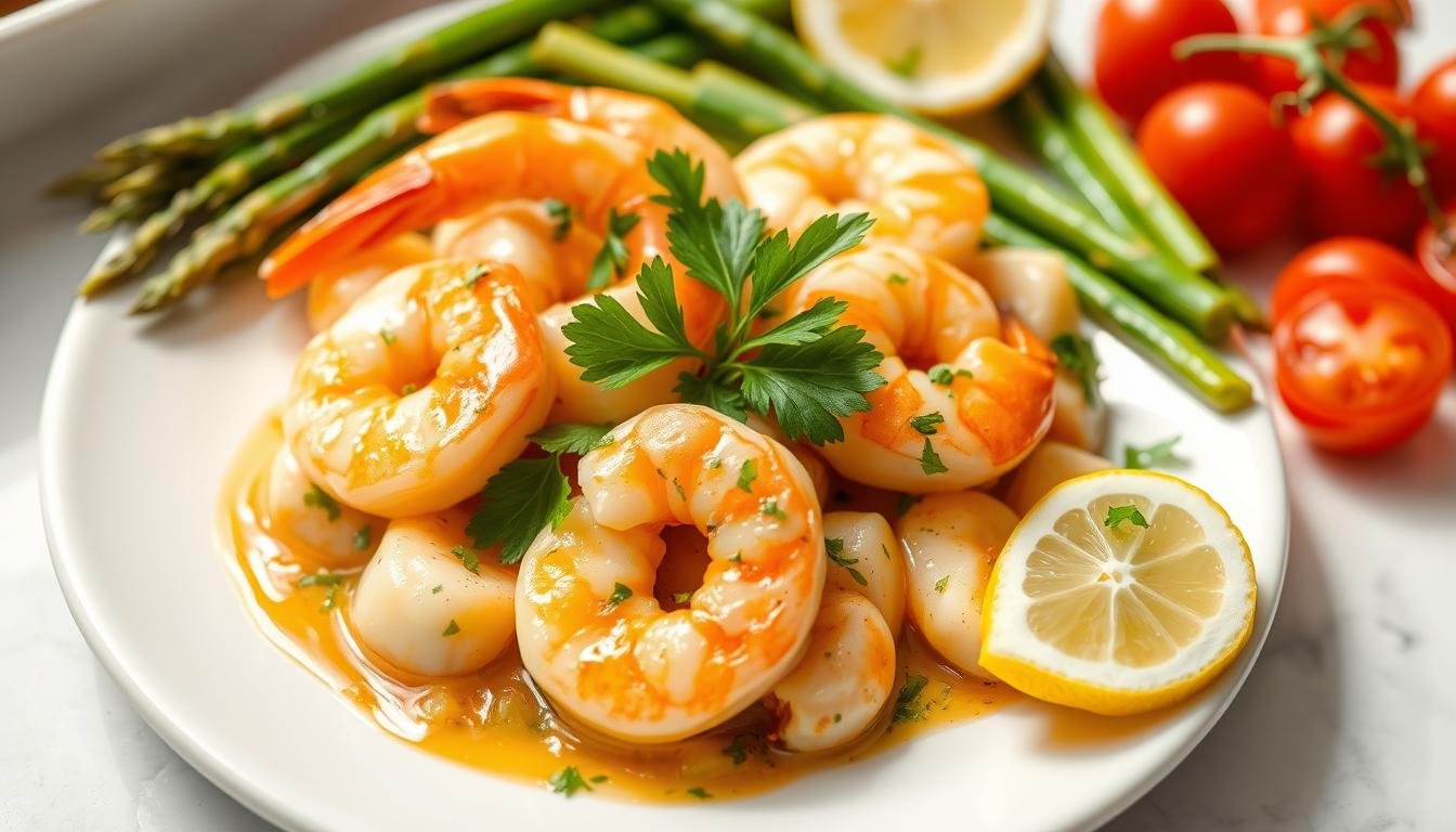 Low-Calorie Garlic Lemon Shrimp