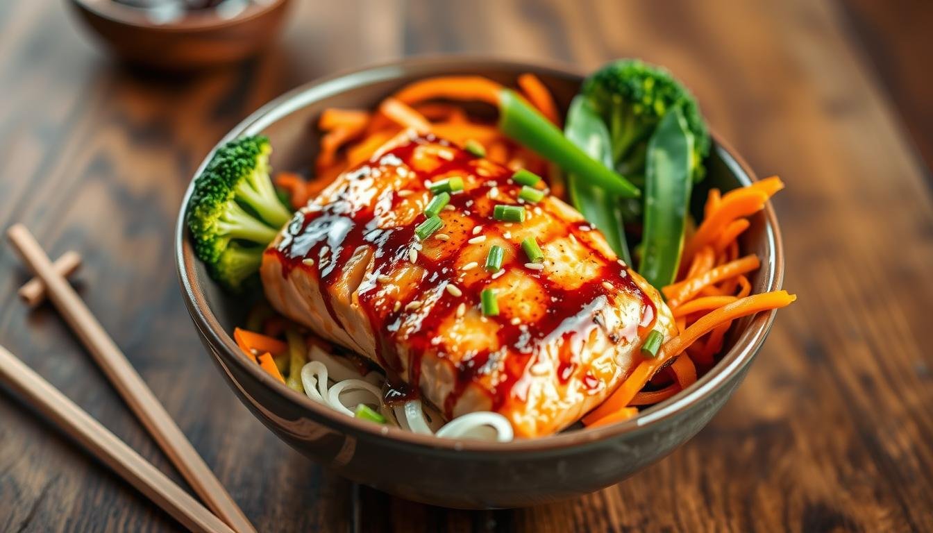 Low-Calorie Teriyaki Salmon Bowl