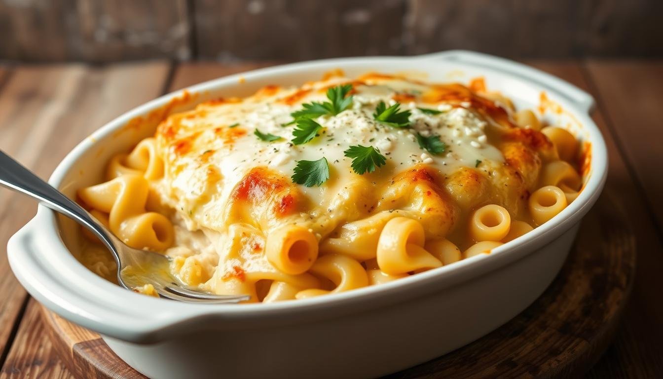 Low-Carb Chicken Alfredo Bake