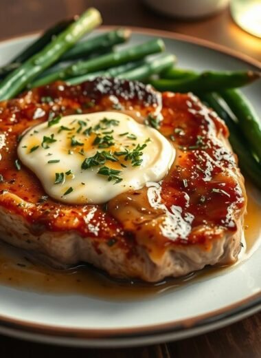 Low-Carb Pork Chops with Garlic Butter