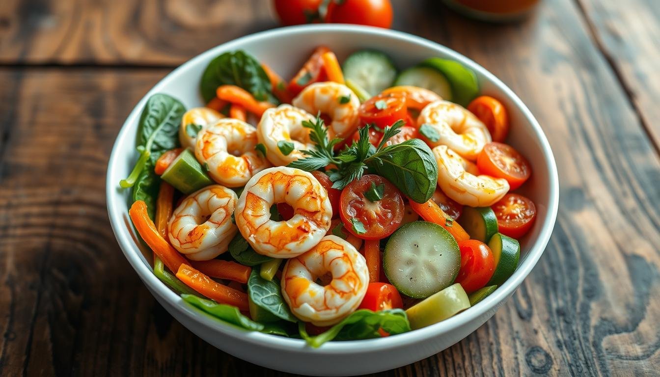 Low-Fat Shrimp & Veggie Bowl