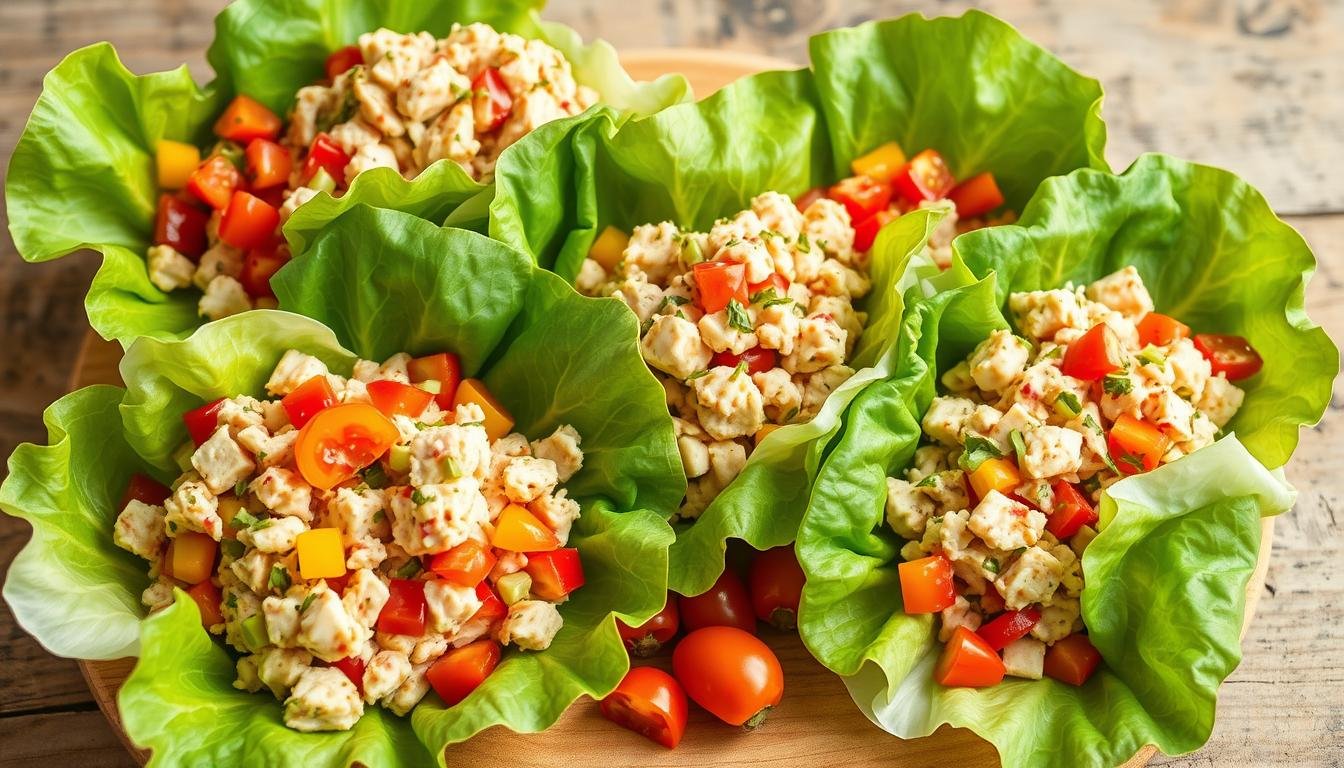 Low-Fat Tuna Salad Lettuce Wraps