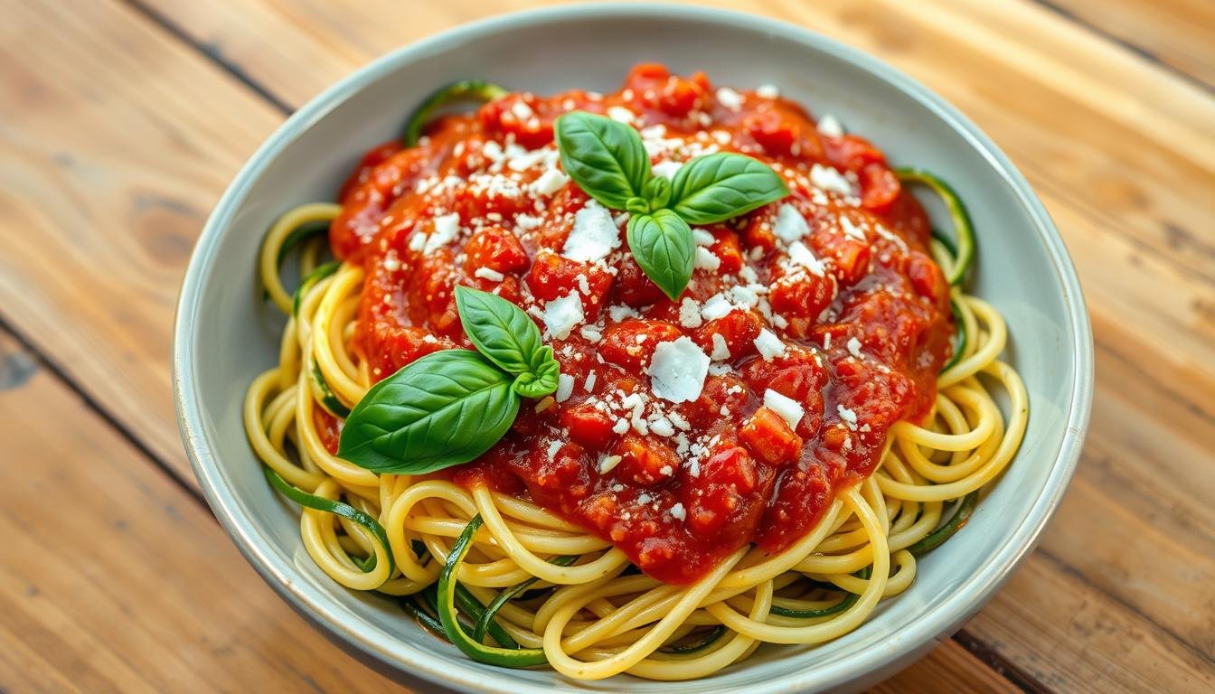 Low-Fat Zucchini Noodles with Marinara