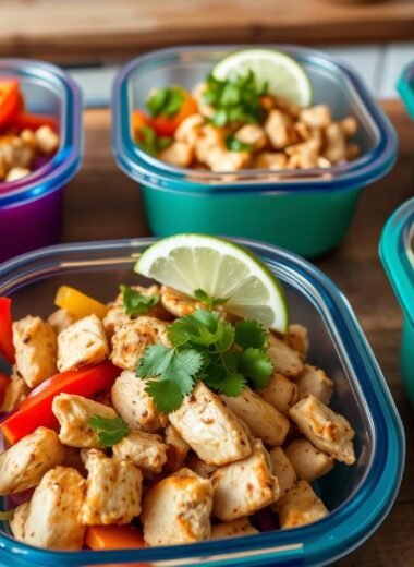 Meal-Prep Chicken Fajita Bowls