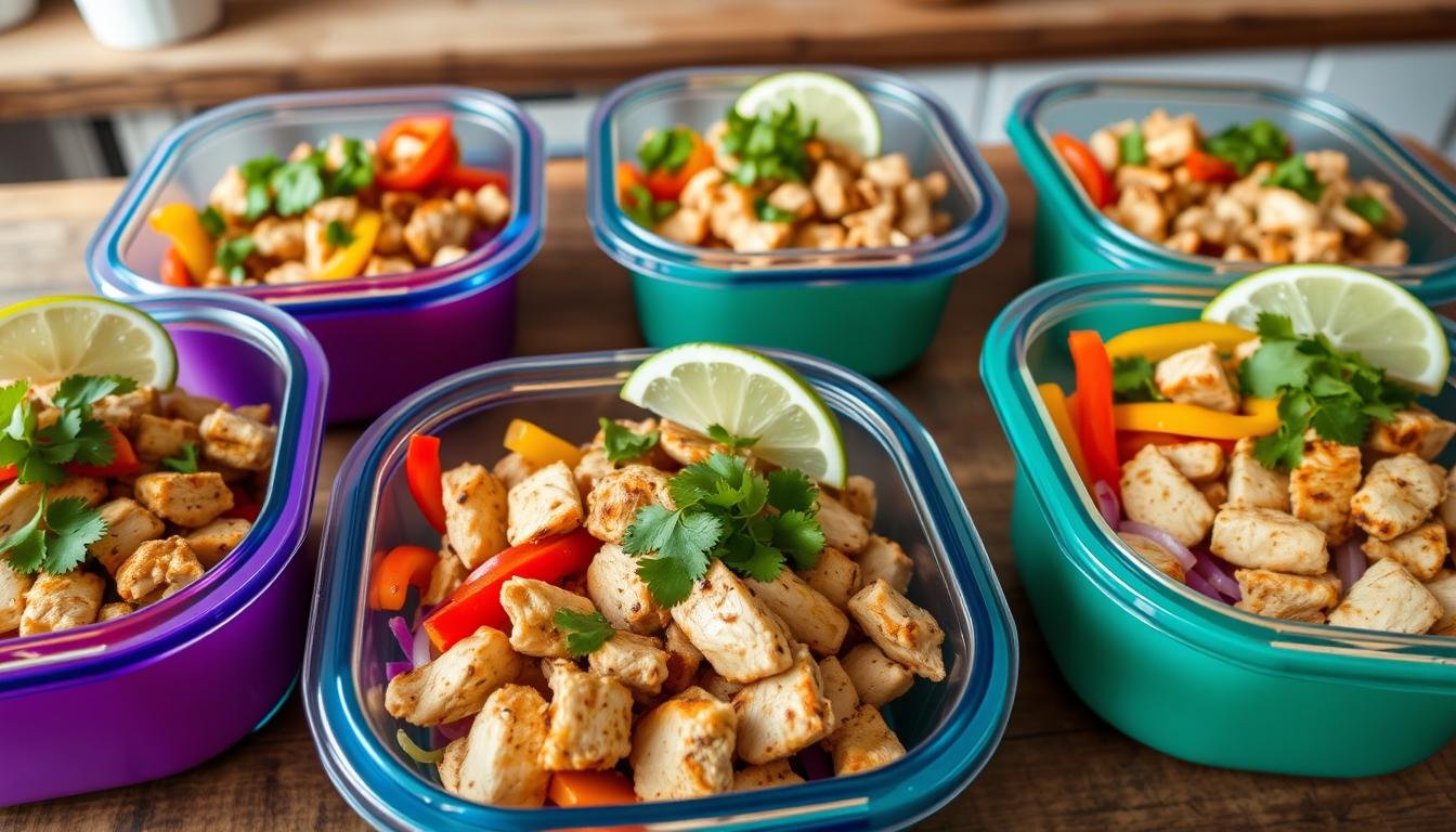 Meal-Prep Chicken Fajita Bowls