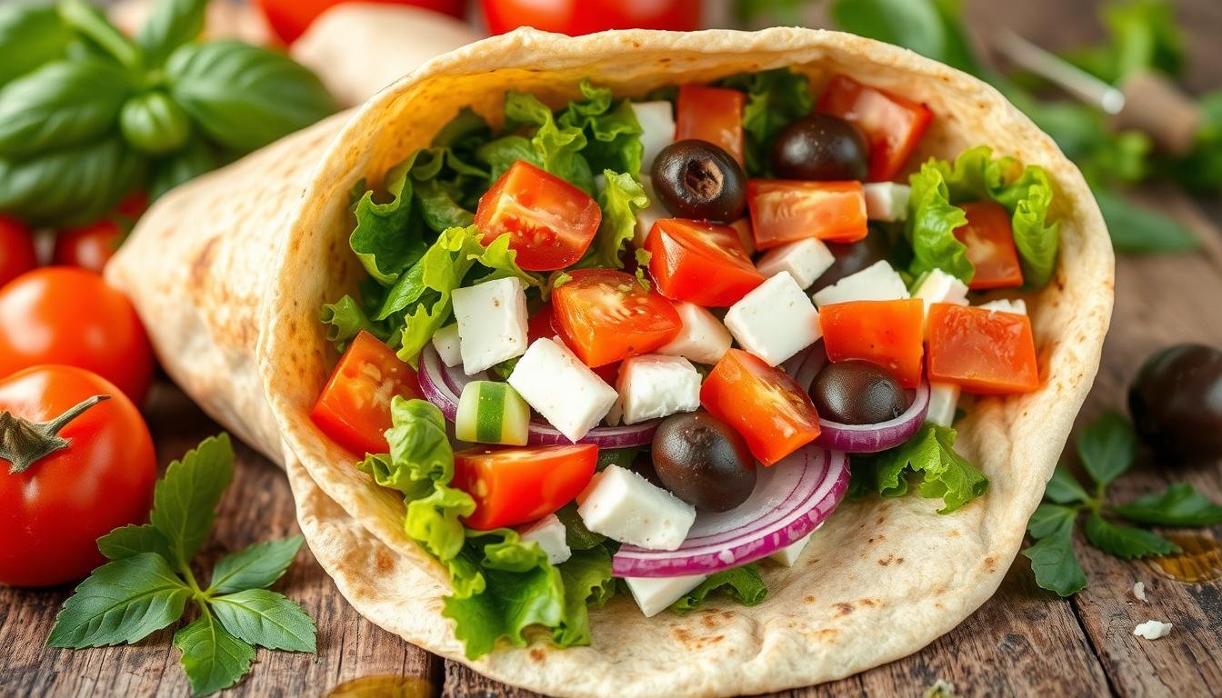 Mediterranean Veggie Wrap