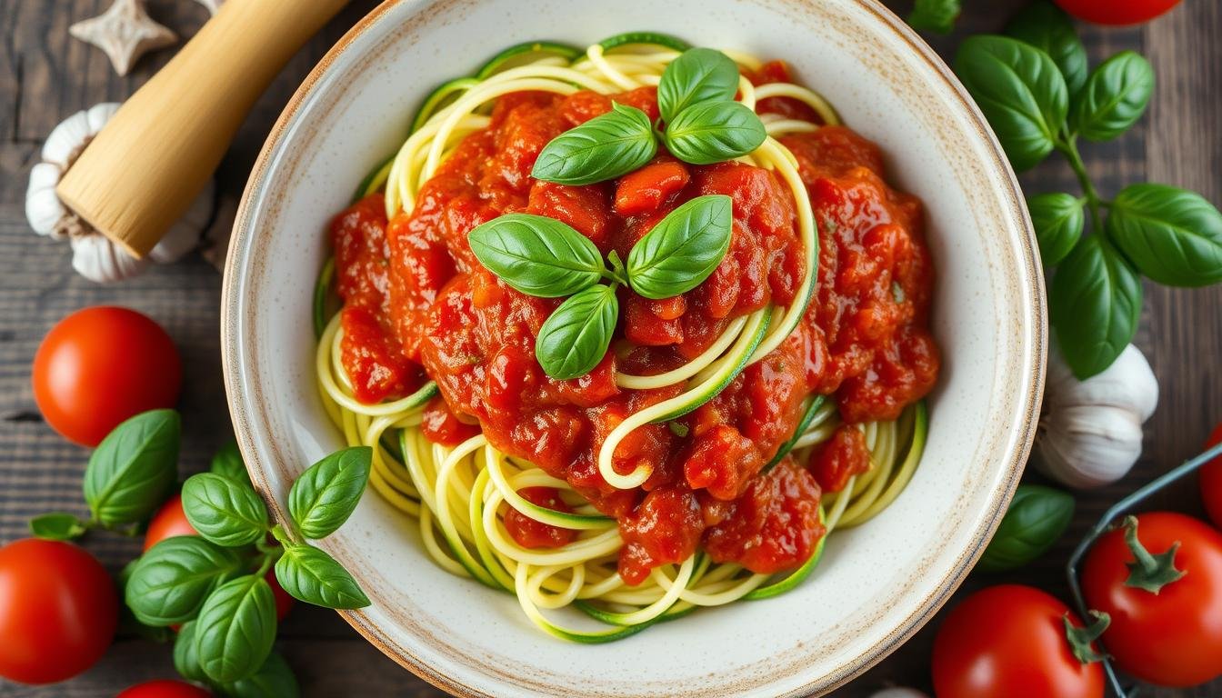 Paleo Zucchini Noodles with Marinara