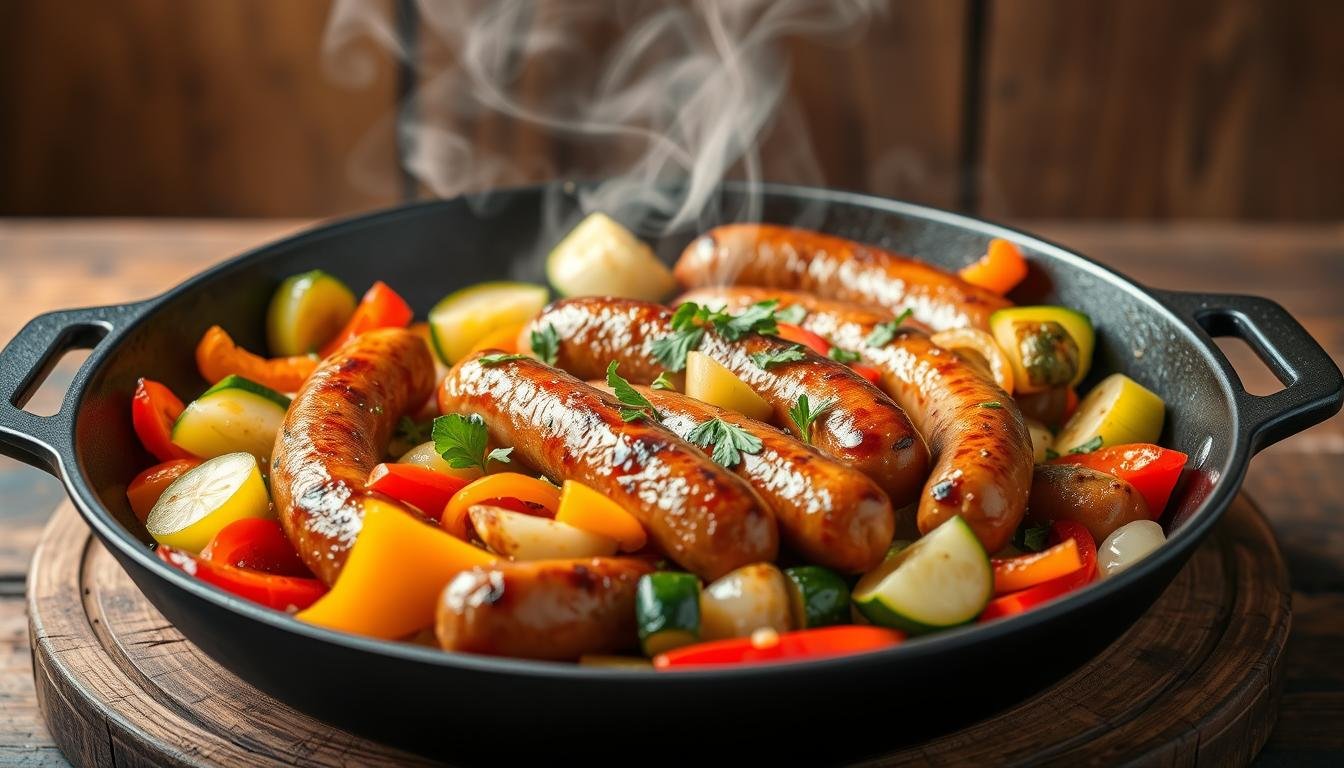 Pork Sausage & Veggie Skillet