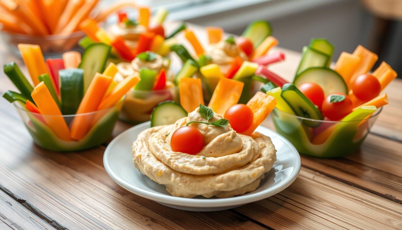 Protein-Packed Hummus & Veggie Cups