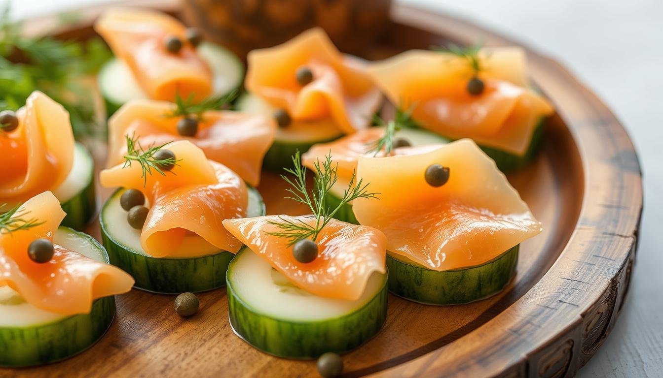 Quick Smoked Salmon Cucumber Bites