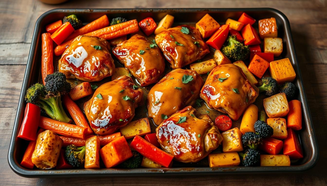 Sheet-Pan Honey Mustard Chicken & Veggies