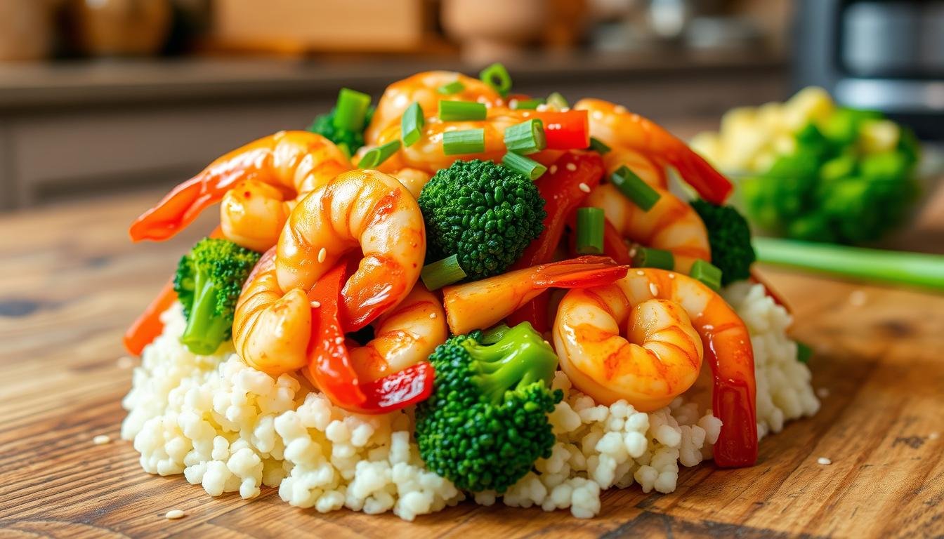 Shrimp & Cauliflower Rice Stir-Fry