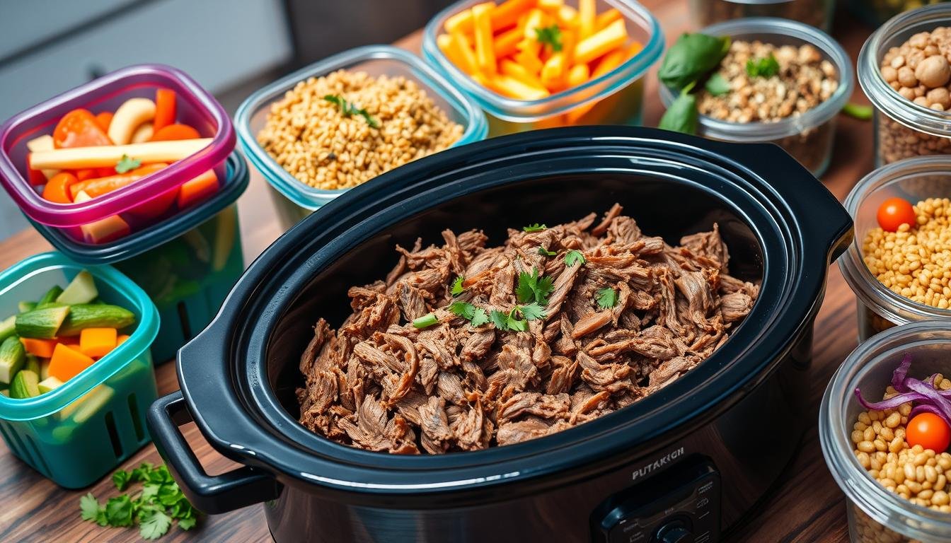 Slow-Cooker Shredded Beef for Meal Prep