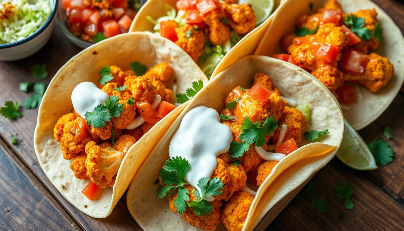 Spicy Buffalo Cauliflower Tacos