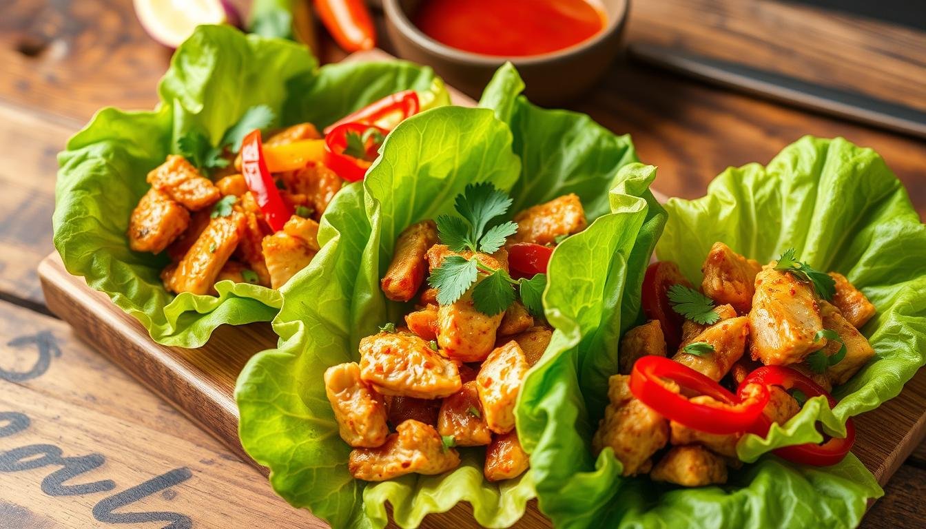 Spicy Chicken Lettuce Cups