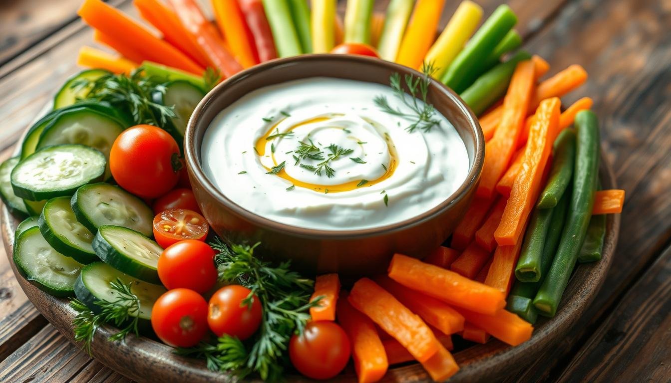 Zesty Greek Yogurt Dip with Veggies