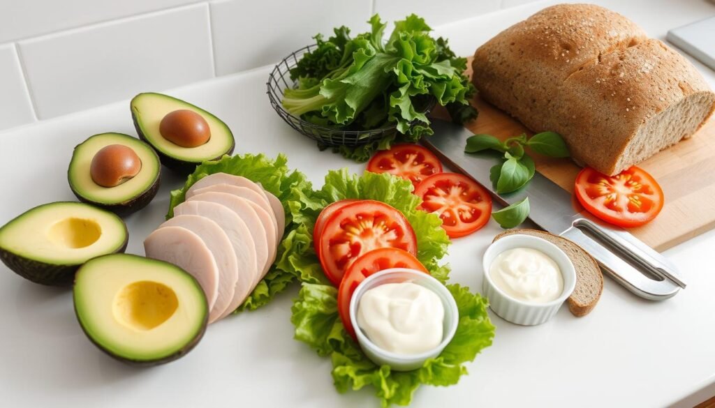 avocado turkey sandwich preparation