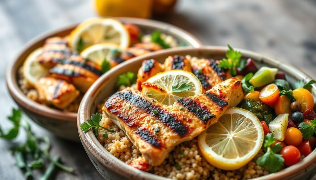 caloric content chicken bowls