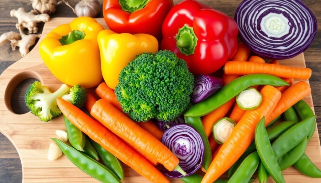 colorful vegetable options for stir-fry