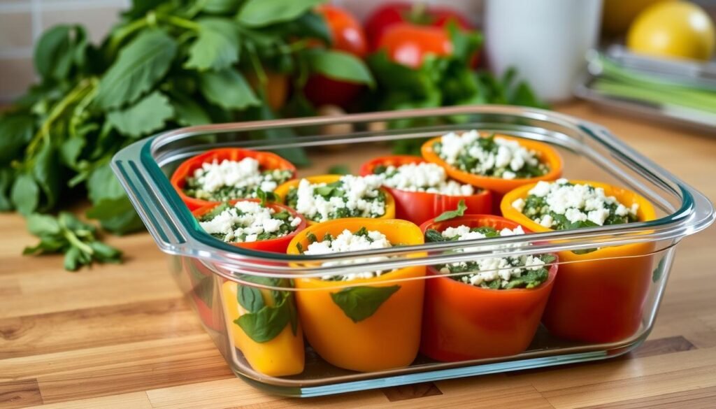 how to store stuffed peppers