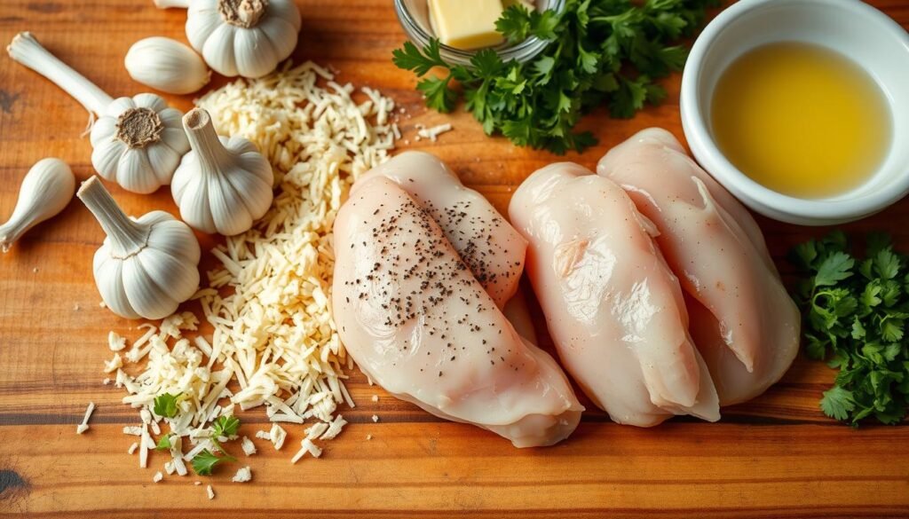 ingredients for garlic parmesan chicken