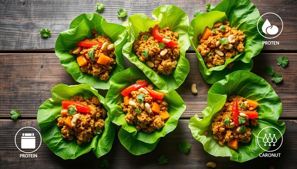 macronutrients in Spicy Chicken Lettuce Cups