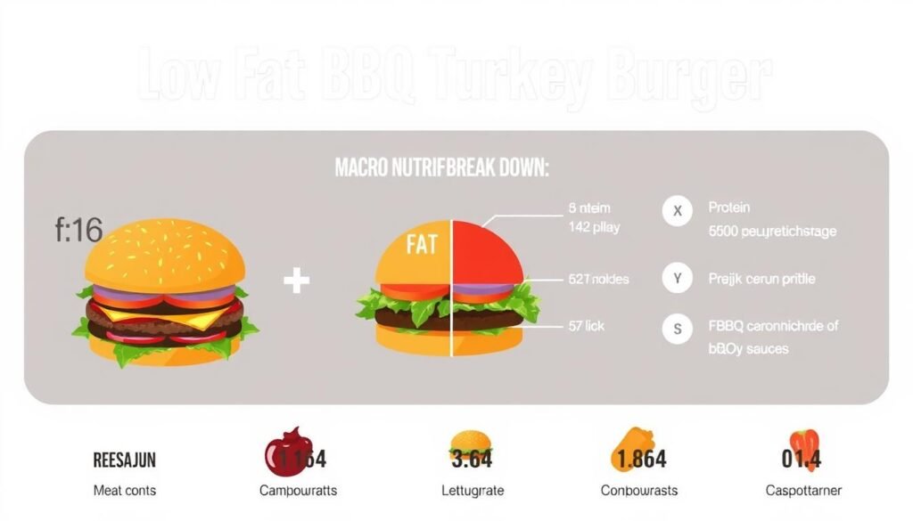 nutritional information of Low-Fat BBQ Turkey Burger