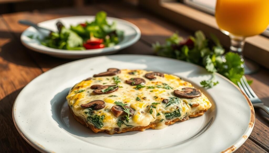 serving frittata