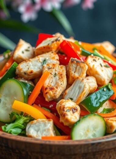 Asian Cucumber & Chicken Salad
