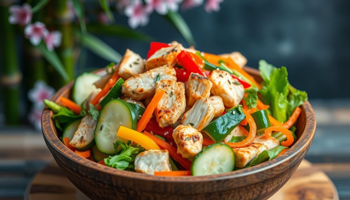 Asian Cucumber & Chicken Salad