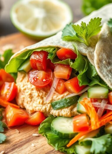 Avocado & Hummus Veggie Wrap