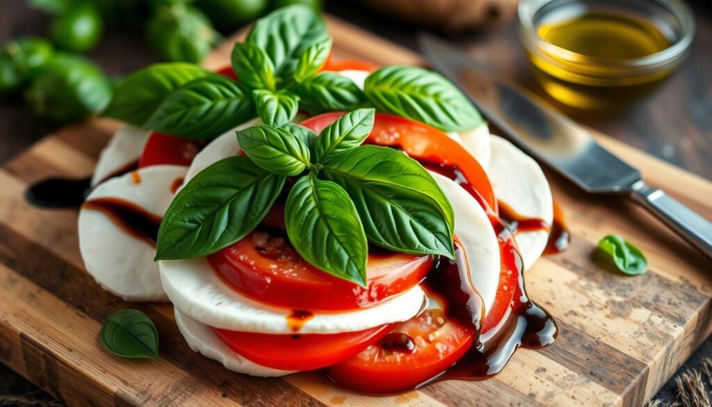 Caprese Salad preparation