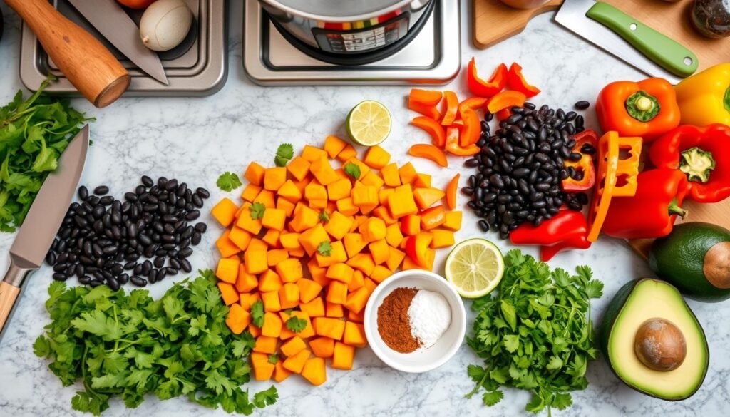 Cooking Instructions for Sweet Potato and Black Bean Burrito Bowls